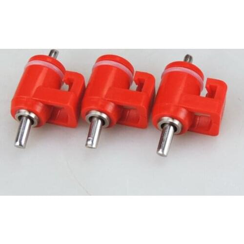 100pcs/lot Red Nipple Connector Chicken Poultry Nipple Feeder Screw Drinker Parts