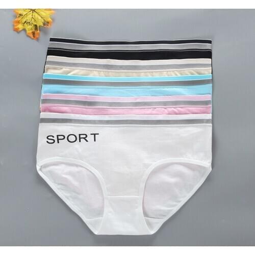5 Pcs/lot Girls' underwear, pure cotton, cotton childrens mid-waist 8-16 years old sports letter breathable briefs