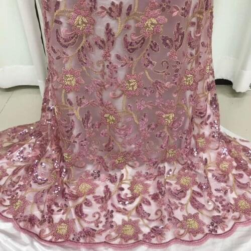 African sequin lace fabric 2021 high quality lace French tulle lace fabric Nigeria lace fabric for wedding J4040