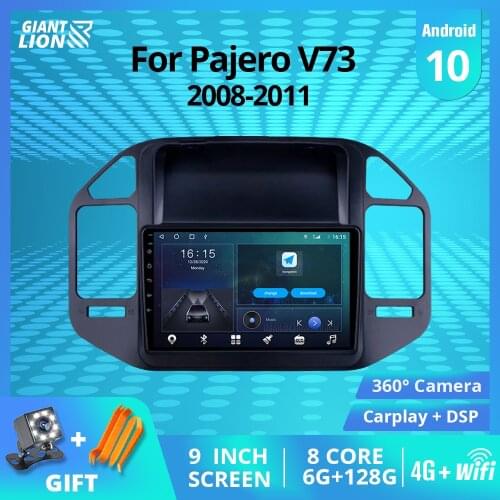2DIN Android10 Car Radio For Mitsubishi Pajero V73 V68 2008-2011 Stereo Receiver GPS Navigation Auto Radio Car Video NO 2DIN DVD
