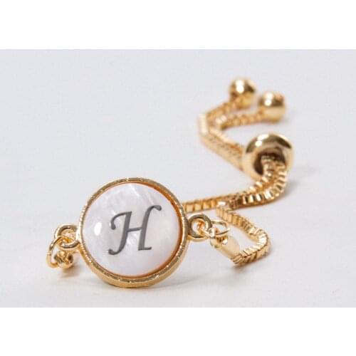 Mother of pearl Letter Bracelet