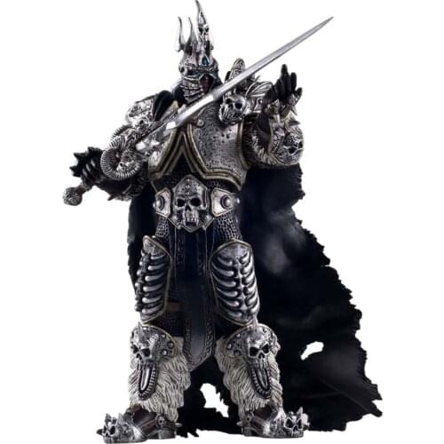 World of Warcraft Action Toy Figures Lich King-arthas Death Knight Collectible Model Doll Game Figurine Toys for Children Decor