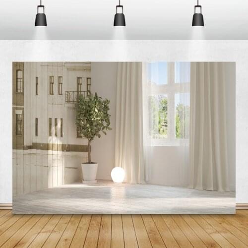 Laeacco House Window Mural Wooden Wall Floor Curtain Baby Child Interior Photo Background Photography Backdrops For Photo Studio