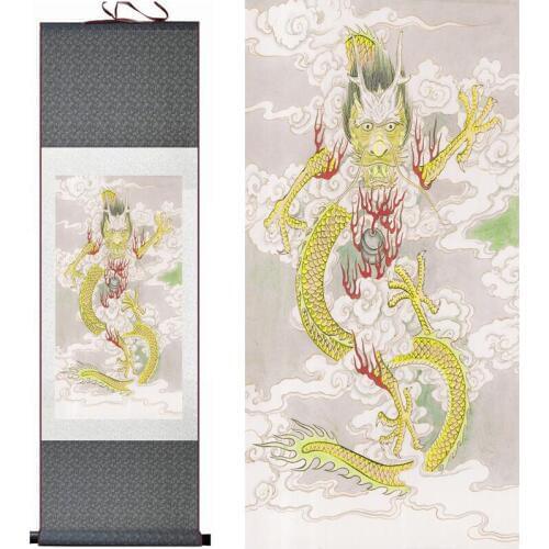 Chinese dragon painting Home Office Decoration Chinese scroll painting dragon painting China dragonPrinted painting