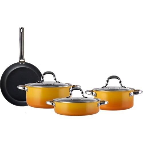 Rainbow Yellow 7 Piece Diamond Pots Set