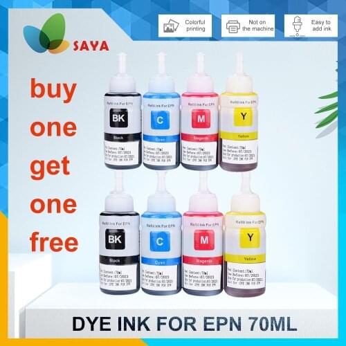 Buy One Get One Free!8*70ML Ink Refill Kit compatible EPSON L800 L805 L810 L850 L1800 L351 L350 L551 printer ink T6731 T6732