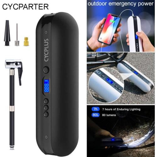 3 in 1 Bike Pump Mini Electric Bike Pump Smart Cycling Pump Bike Accessories Portable Air Inflator Car TireElectric Tyre Pumping