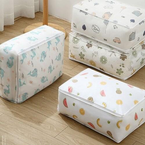 New Waterproof Portable Clothes Storage Bag Organizer Folding Closet Organizer For Pillow Quilt Blanket Quilt Bag Organizer