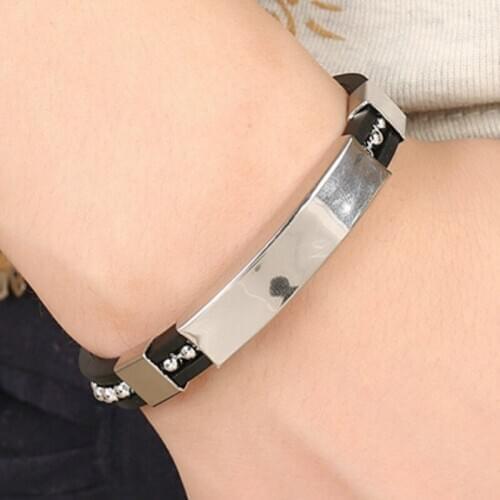 CIBOCIBO New Men Bracelet 2021 Luxury Trendy Silicone Wristband Bracelet Men Braided Vintage Simple Pulsera Hombre Men Gifts