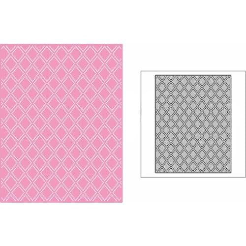 New Dotted Diamond Grid Background Panel 2021 Metal Cutting Dies for DIY Scrapbooking and Card Making Embossing Craft No Stamps