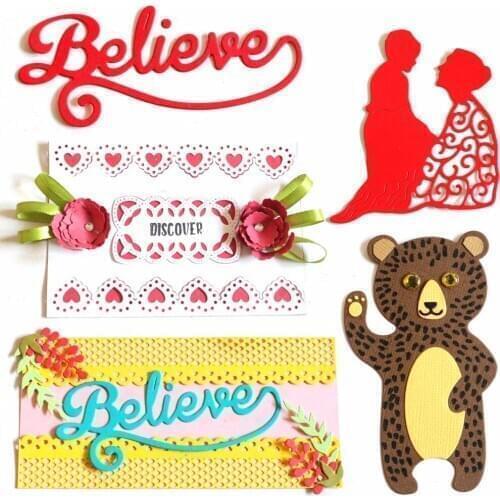 New Year greeting card Metal Cutting Dies for DIY Scrapbooking Photo Album Embossing Folder Stencil Die Cut