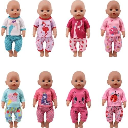 Doll Clothes Cat Pajamas Fit 18 Inch American And 43cm Reborn Baby Girl Dolls,Our Generation, Childrens Best Toys