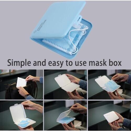 Portable Mask Case Mask Storage Box Household Moisture-proof Mask Box Go out Dustproof Container Organizer Holder