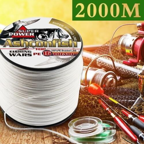 Hollowcore braided fishing line 2000M resistant long line for sea Ocean Boat Fishing ice thread spliced 20LBS-500LBS tackle rope