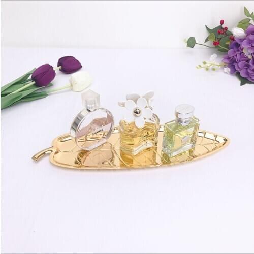 Nordic leaf shaped cake plate wedding dried fruit dessert plate cosmetics storage plate jewelry plate