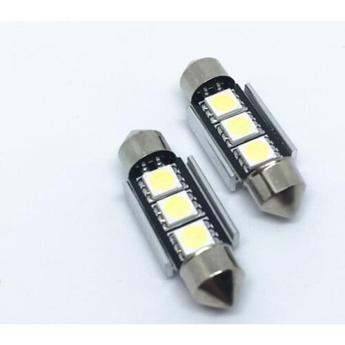 2pcs 5050 LED White auto Bulb interior light 36mm 39mm 41mm SMD CANBUS Error Free C5W LED Lamp Blue Dome Festoon Car Light 12V