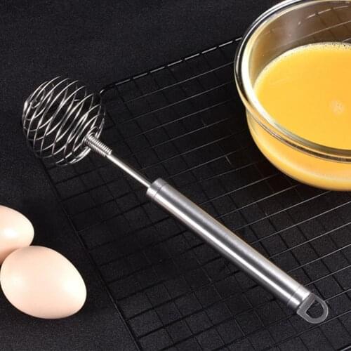 Egg Whisk Non-stick Strong Construction Stainless Steel Stirring Wear-resistant Egg Beater for Kitchen