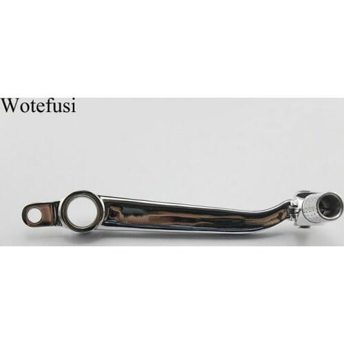 Wotefusi Chrome Aluminum Folding Brake Pedal For Kawasaki ZX 6R 636 6RR 2003 2004 04 [MT140]