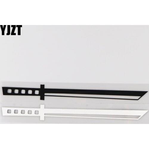 YJZT 19CM*1.8CM Weapon Cartoon Knife Car Sticker Decoration Simple Pattern Vinyl Decal 1A-0403