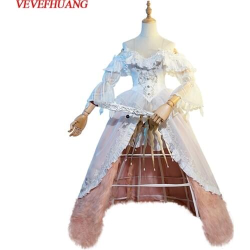 VEVEFHUANG Identity V Madame Deficit Marie 2nd Anniversary Bella Donna Skin Dress Elegant Uniform Cosplay Costume Xmas Halloween