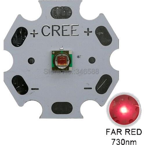 10pcs 1W 3W Cree XLamp XPE XP-E Far Red 730nm High Power LED Beads 1.9-2.4V 350-1000mA Plant Grow LED Emitter Bulb Lamp