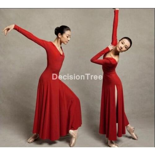 2021 ballroom waltz modern dance dress ballet dance competition dresses standard ballet red dancing clothes long tango dress