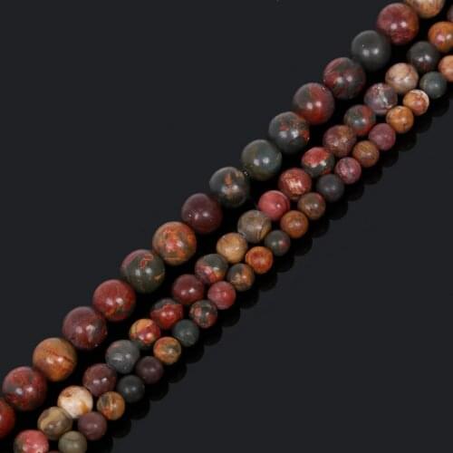 High Quality 6/8/10mm Natural Stone Beads Red Round Beads For Jewelry Making DIY Stone Bracelet necklace Jewelery