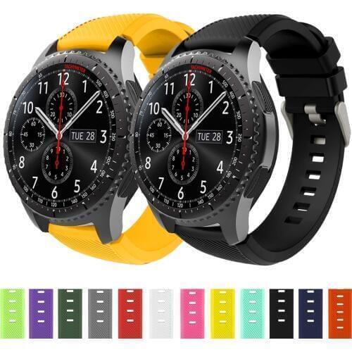 22mm watch band for samsung Galaxy watch 46mm 3 45mm Gear s3 frontier silicone bracelet Amazfit bip hauwei watch gt 2 44mm strap