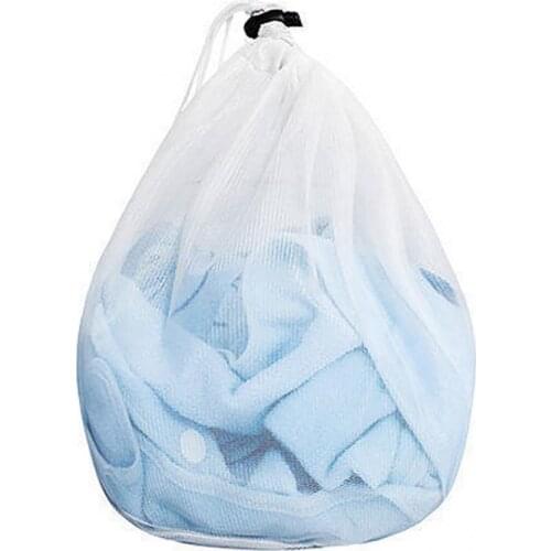 Good Water Permeability White Anti-Pilling Mesh Wash Bag Bathroom Accessories