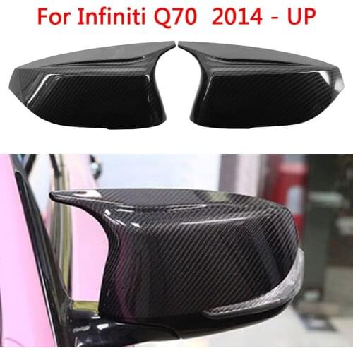 For Infiniti Q50 Q50S Q70 Q60 QX30 Modified Rearview Mirror Shell 1 Pair Carbon Fiber Side Wing Mirror Covers CAP Car Accessorie