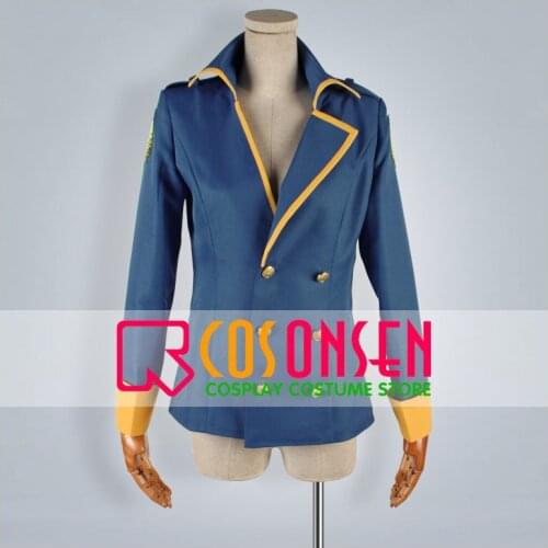 COSPLAYONSEN Attack on Titan The Last Wings of Mankind Hangeki no Tsubasa Embroidered Blue Coat/Jacket Cosplay Costume