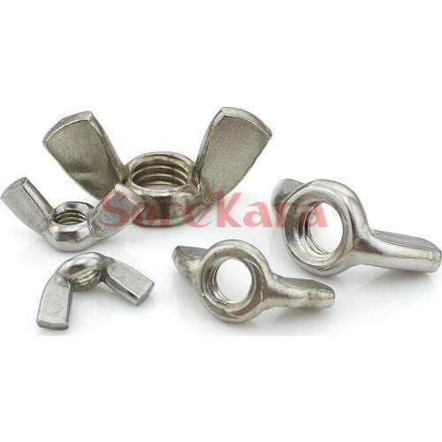 M3 M4 M5 M6 M8 M10 M12 Metric 304 Stainless Steel Wing Nuts Thumb Butterfly Nuts Fasteners