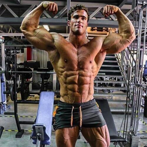 MACHINEFITNESS Men's Denim Shorts