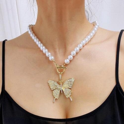 Fashion Butterfly collarbone chain INS style necklace 12pcs/lot E-048