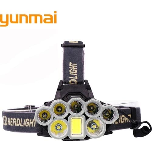 Powerful Headlamp Headlight Led Bulb Yunmai USB Rechargeable 18650 Battery Head Flashlight Flashlight Waterproof 5000 Lumens