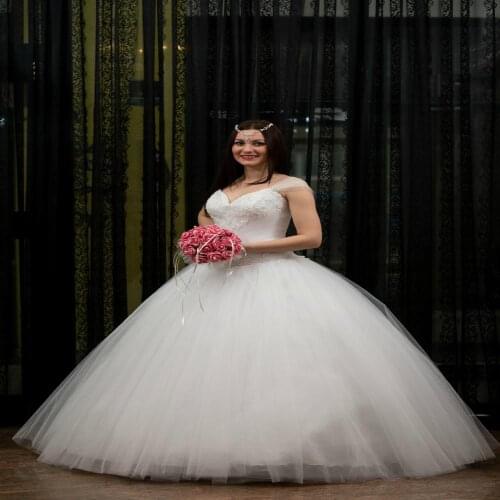 Long half sleeve muslim lace wedding dress high quality 2019 bride simple bridal gown real photo weddingdres