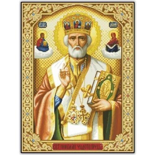 Christian 5d DIY Diamond Painting Set Full Drill Square Saint Nicholas Picture Art Diamond Paint Mosaic Embroidery Accessories