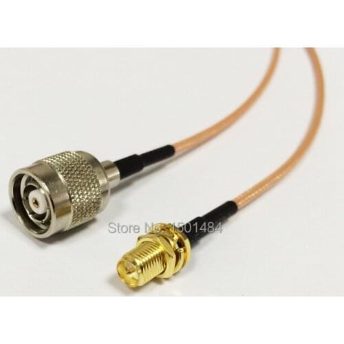 New RP-SMA Female Jack Connector Switch RP-TNC Male Plug Convertor RG316 Cable 15CM 6" Adapter