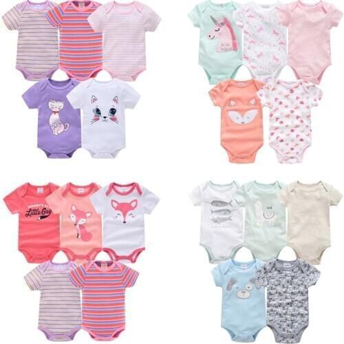 Body bebe Cartoon Newborn Toddler Girl Clothes Cotton ropa bebes Summer Baby Boy Bodysuit Baby 0-12M Twins Baby Clothes Set