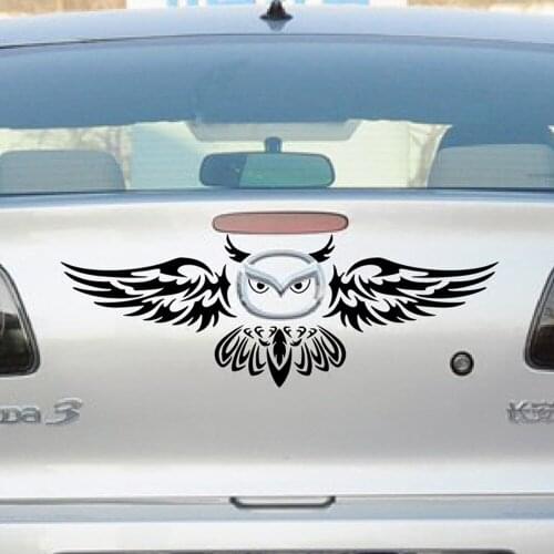 Aliauto Funny Car Sticker Standard Decorative Decal Owl Styling For Mazda 2 3 5 6 cx-3 cx-5 cx-7 mx 5 mx7 Angkesaila