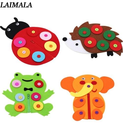 Hand Zipper Button Teaching Kindergarten Manual Diy Weave Cloth Early Learning Education Toys Montessori Teaching Aids Math Toys