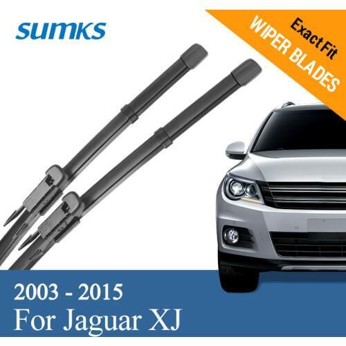 SUMKS Wiper Blades for Jaguar XJ 24"&19"/23"&19" Fit Hook /Pinch Type 2003 - 2015