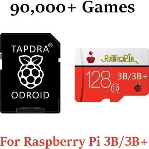 Brand New 128G RetroPie 90,000+ Games MicroSD Card for Raspberry Pi 2, 3 & 3B+ Emulation Station