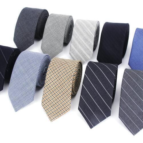 High Quality Mens 100% Wool Tie Solid Striped Houndstooth 5cm Skinny Formal Necktie For Men Business Meeting Luxury Accessories