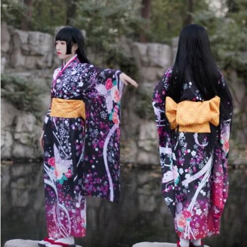 Japanese kimono Hell girl Black Big sleeve Animation Cosplay