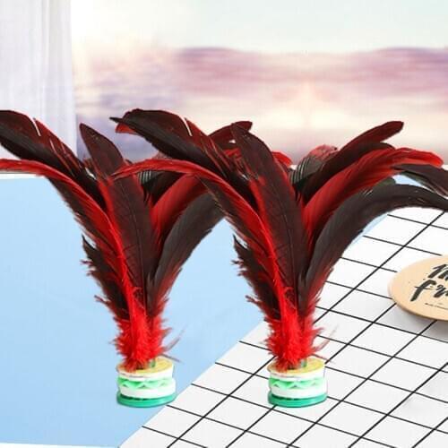 1 Pcs Rooster Feather Shuttlecock China Exercise Jianzi Foot Kick Handwheel Shuttlecock Fitness Oxford Bottom EVA Plastic Sheet