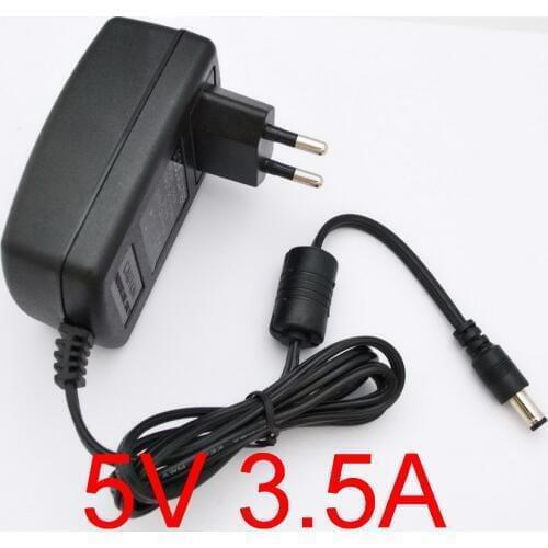 1PCS High quality 5V3.5A AC 100V-240V Converter Adapter DC 5V 3.5A 3500mA Power Supply EU Plug 5.5mm x2.1-2.5mm