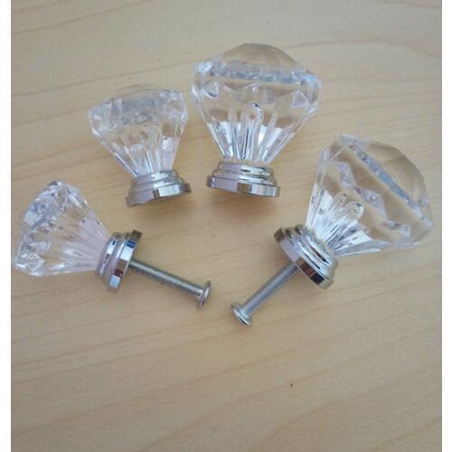 10PCS Clear Acrylic Crystal Cabinet Knob Cupboard Closet Dresser Knob Handle Pull Kids Room Furniture closet Knob