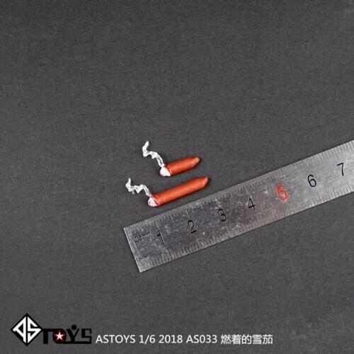 ASTOYS 1/6 2018 AS033 A burning cigar with a length and a soldier scene prop 12-inch doll is available