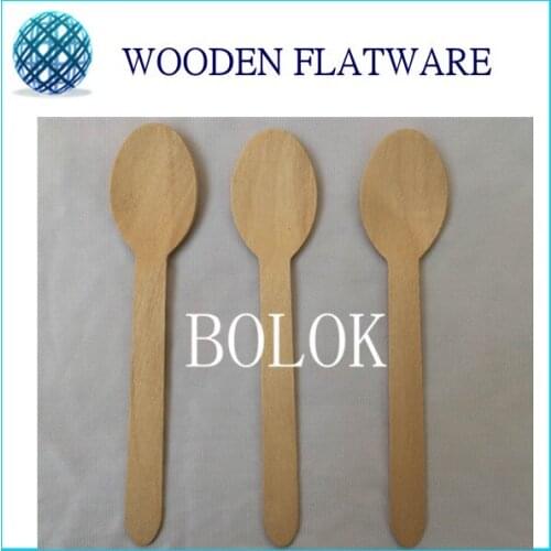 2000pcs/lot Disposable Wooden Small Spoon Heavy Weight 100 / Pack 4 1/4 inch(11cm) Flatware Cutlery Camping Free Shipping